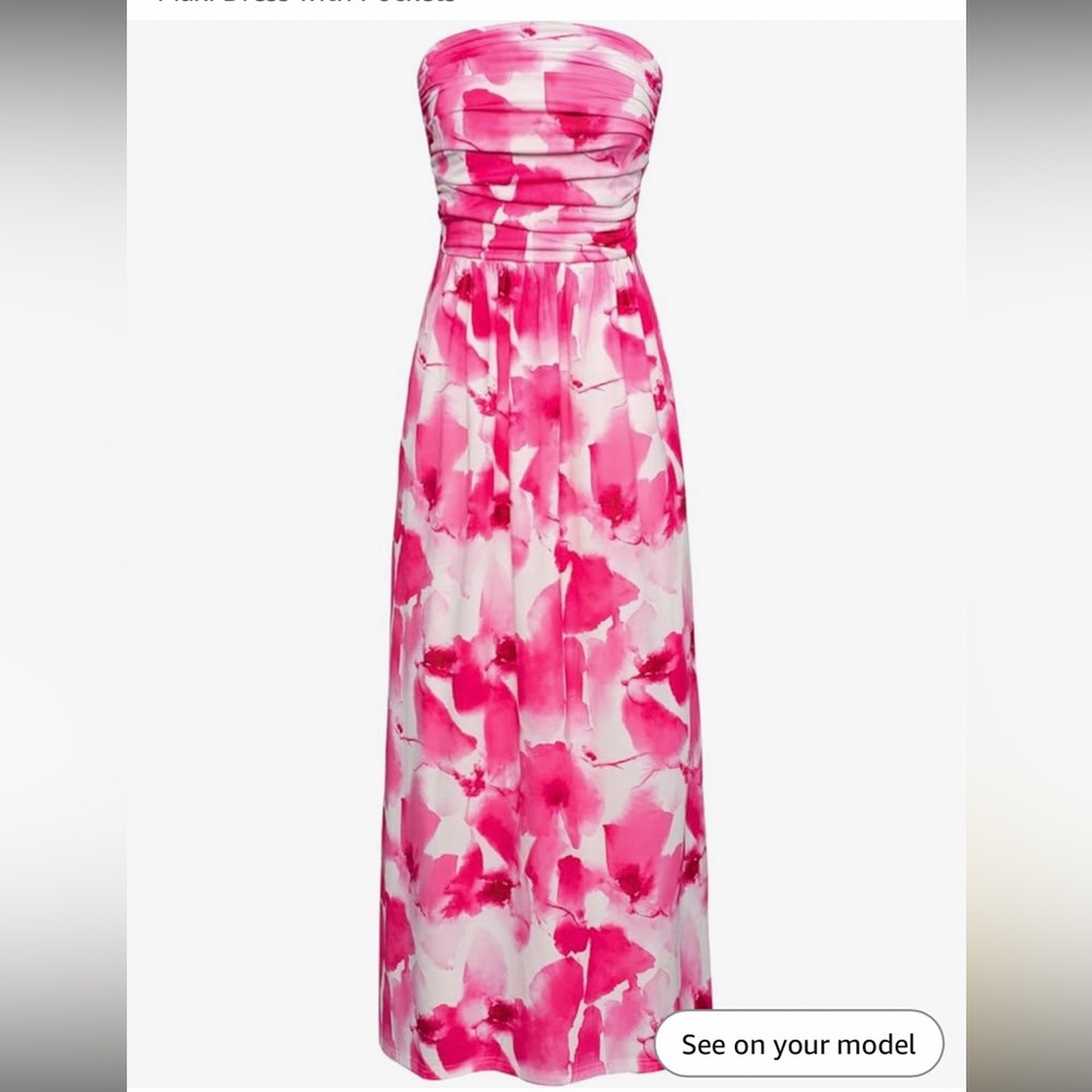 Floral Pink Maxi Dress